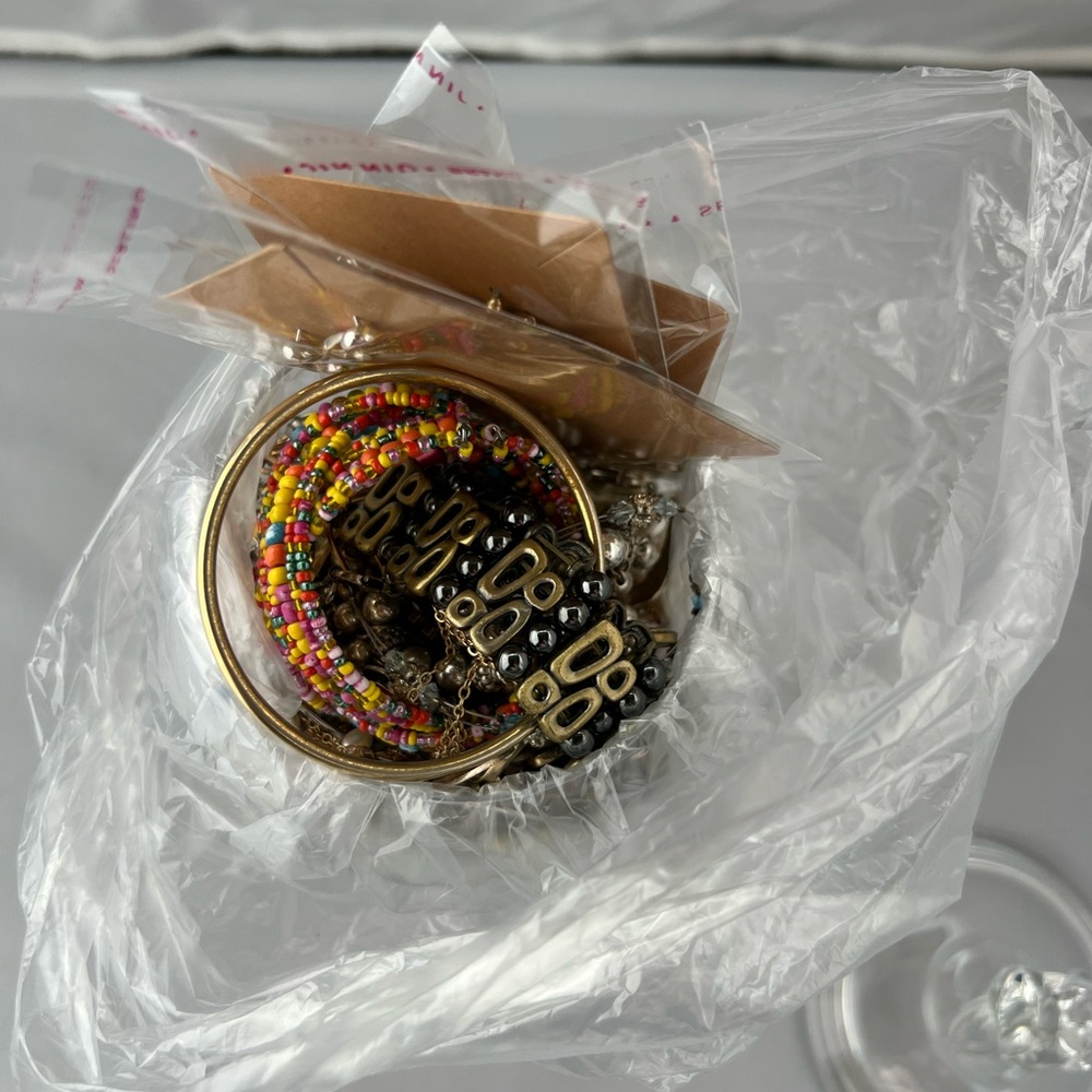 Mystery Jewelry in Elegant Clear Glass Candy Jar with Lid - Picture 2 of 4